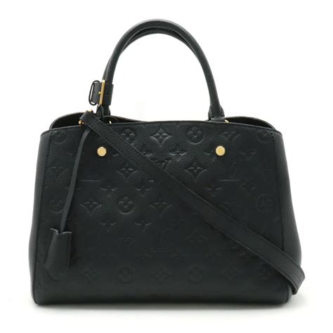 louis vuitton m41048 empreinte montaigne mm black|louis vuitton montaigne purse review.